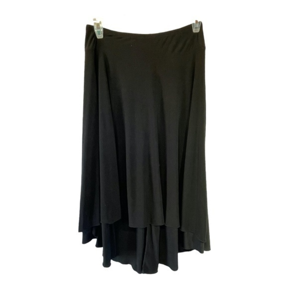 2/$40. NWD New Woman Design Vintage Slinky High Low Black Skirt Size M